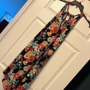 Vibrant Floral Asymmetrical Dress